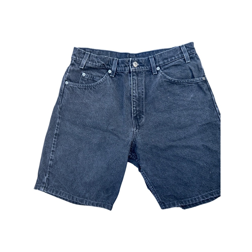 Levi's Orange Tab Denim Shorts Faded Black High Rise 90s Vintage - Picture 3 of 12